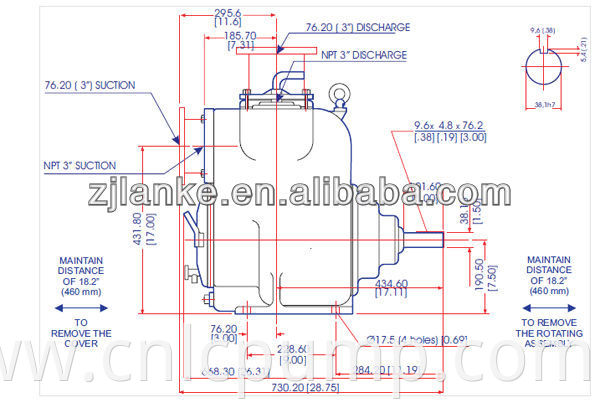 5 HP Agricultural irrigation water pump with electric motor